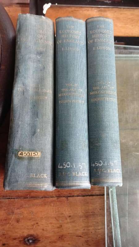 The Economic History of England (three volumes) by Ephraim Lipson (1947)