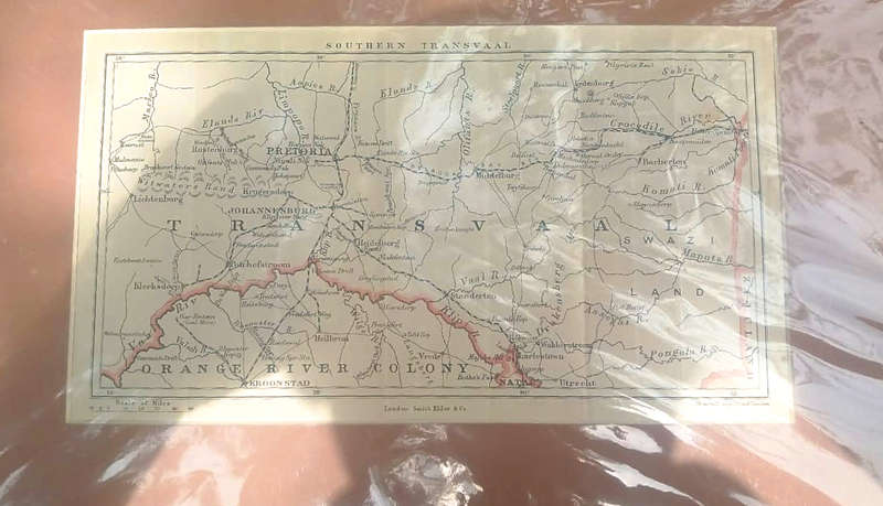 Antique Map of the Southern Transvaal, 1902
