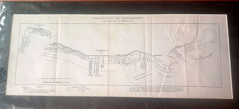 Antique Plan of the Witwatersrand Gold Fields, 1895