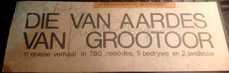 die van aardes van grootoor - Pieter-Dirk Uys (signed) (BANNED PLAY)