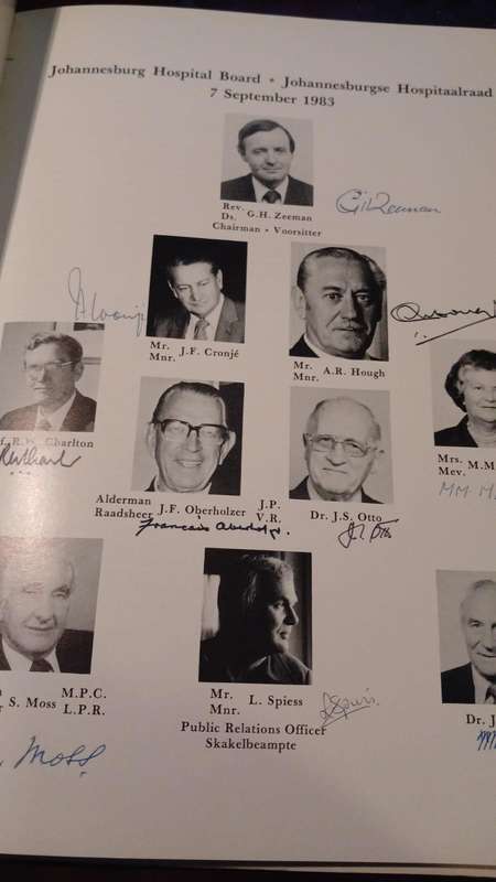 Johannesburg Hospital, Official Opening Commemorative book - SIGNED BY THE STATE PRESIDENT