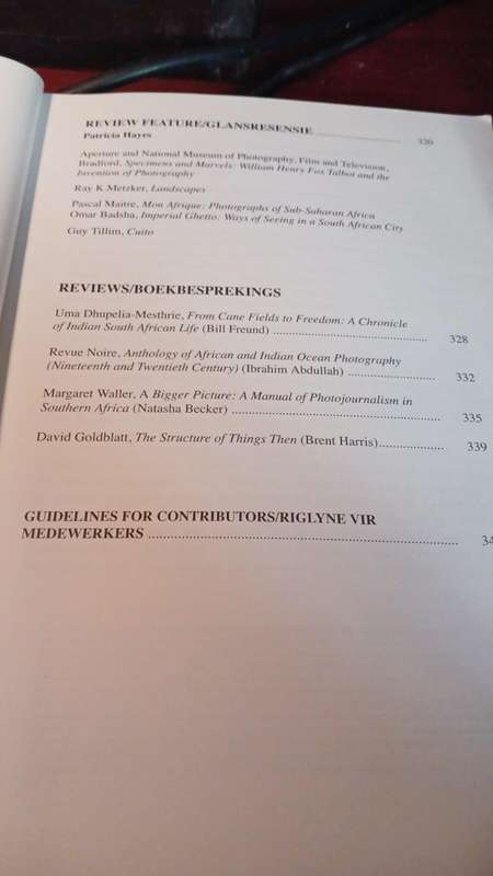 KRONOS: Special Issue : Visual History,  Cape History