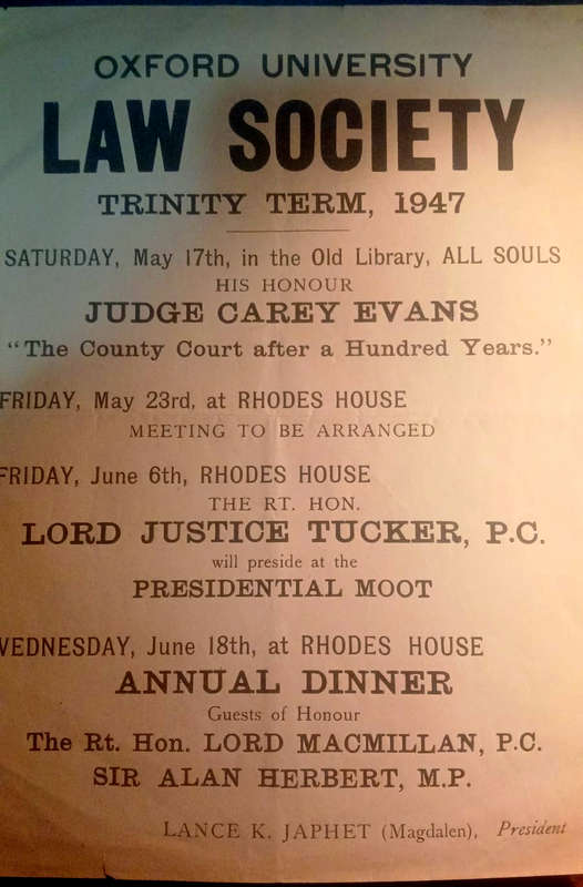 Oxford University Law Society Circular (1947)