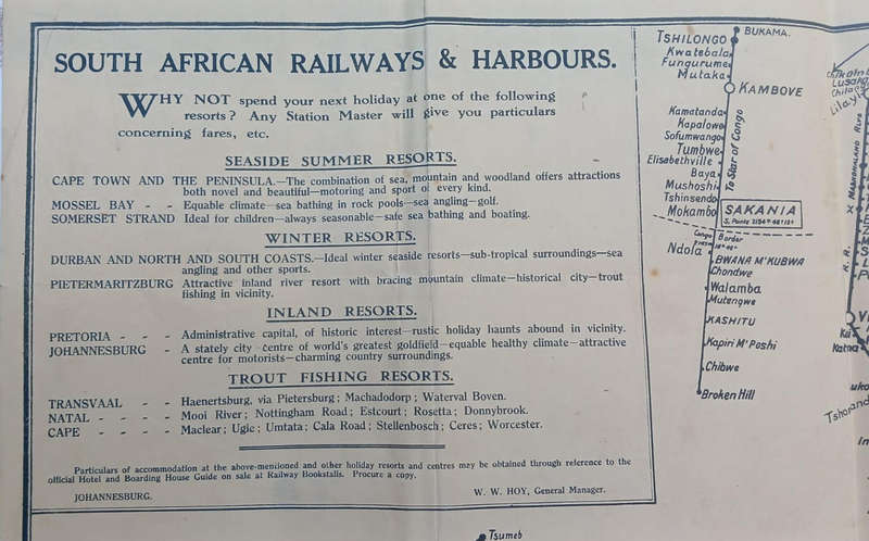 Plan of Railway Stations and Sidings in South Africa (1923)