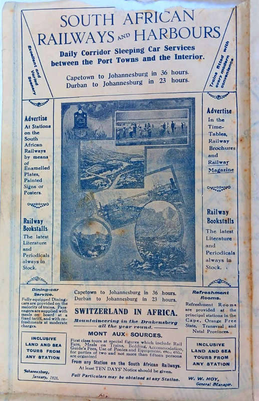 Plan of Railway Stations and Sidings in South Africa (1923)