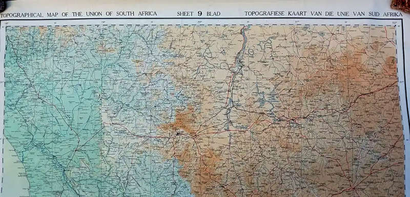 Map of The Union of South Africa - 10 large sheets (1935-7) - complete