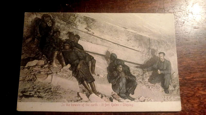 Gold Mine, Johannesburg, Stoping -  (postcard)
