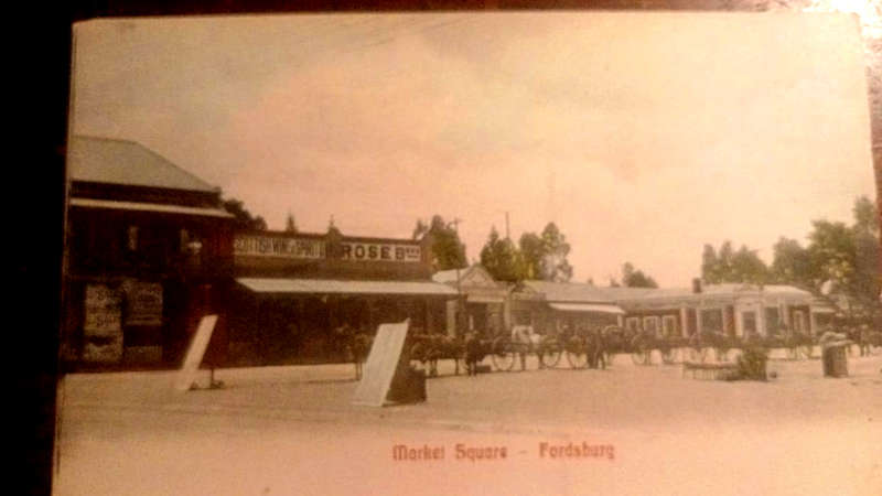 Market Square, Fordsburg, Johannesburg -  (vintage postcard)