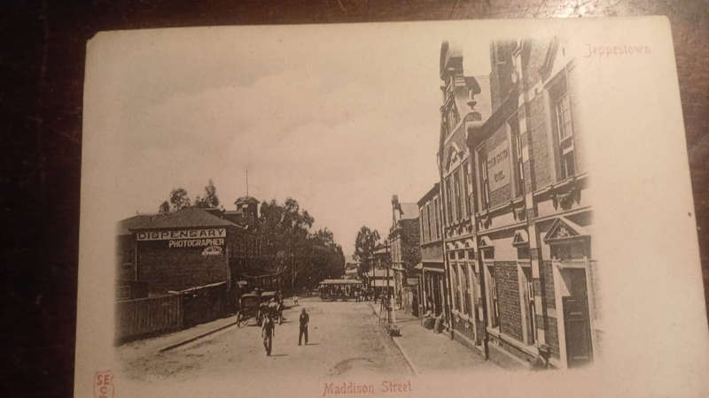 Maddison Street, Jeppestown, Johannesburg (1908) -  (postcard)
