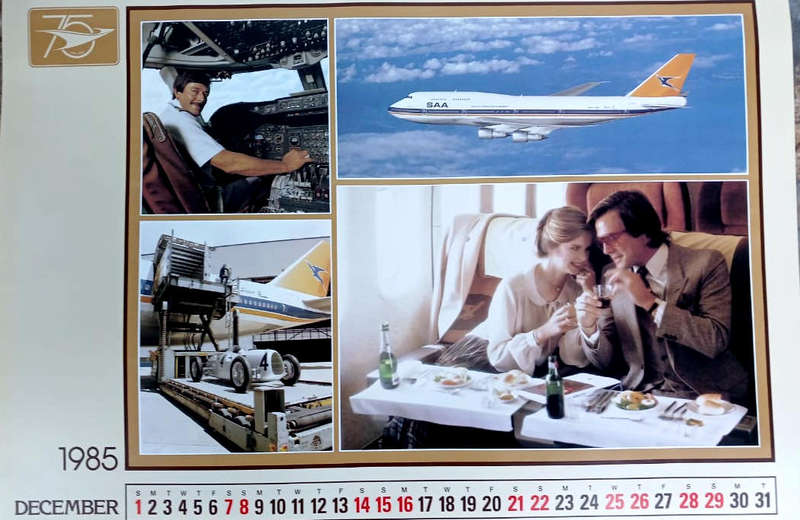 South African Transport Services Calendar 1985 - large format (new)