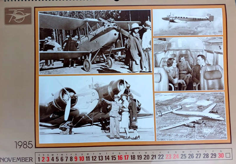 South African Transport Services Calendar 1985 - large format (new)