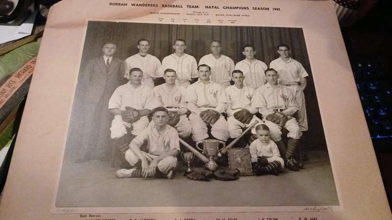 Durban Wanderers Baseball Team, 1947, Photograph