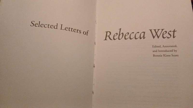 Selected Letters of Rebecca West (Yale University Press)