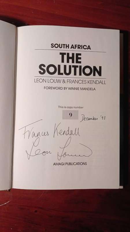 South Africa, The Solution - SIGNED BY WINNIE MANDELA