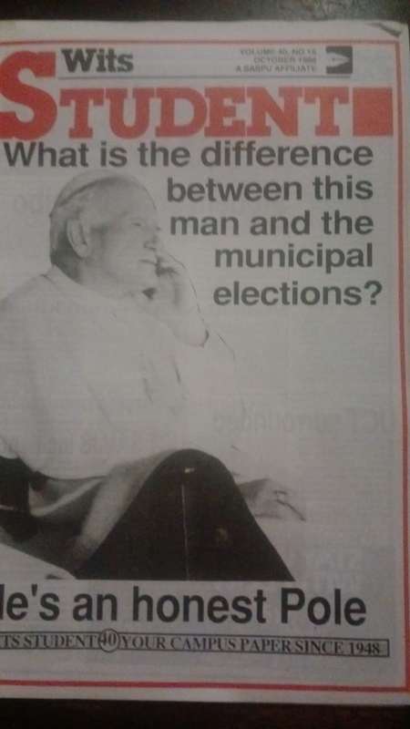 Wits Student newspaper, 1988