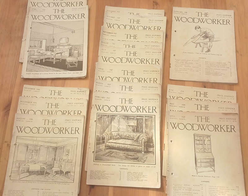 The Woodworker Magazine 1925-1930 (17 issues)
