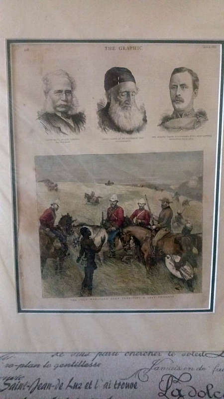 "The Zulu War - John Dunn examining a Zulu prisoner" - 1879