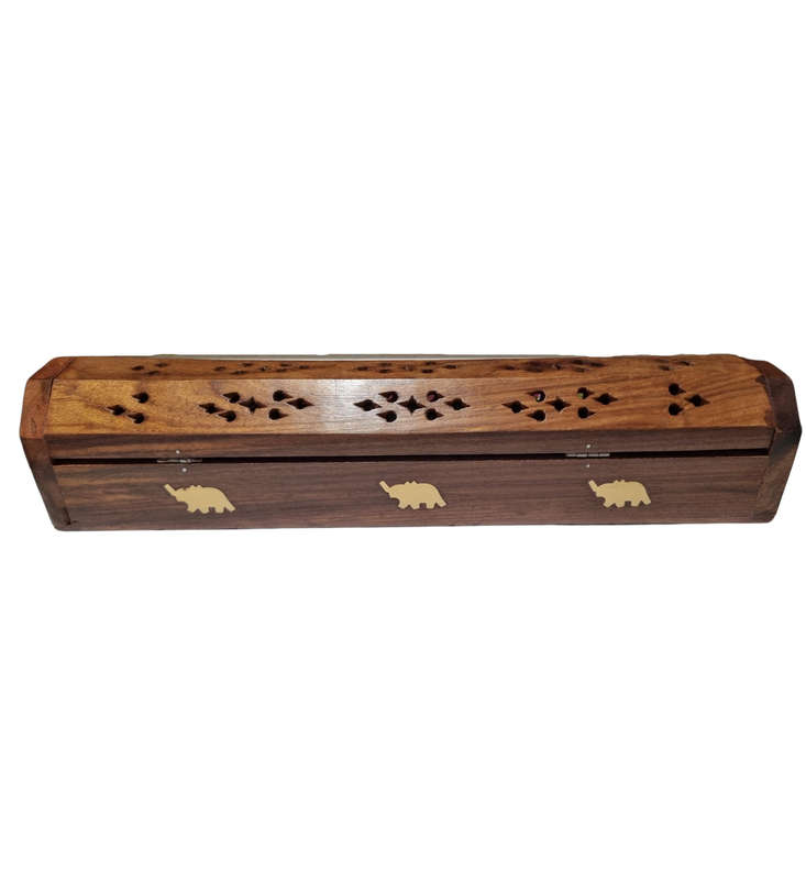 Wooden Incense Box Combo Starter Kit - White Sage (Elephant)