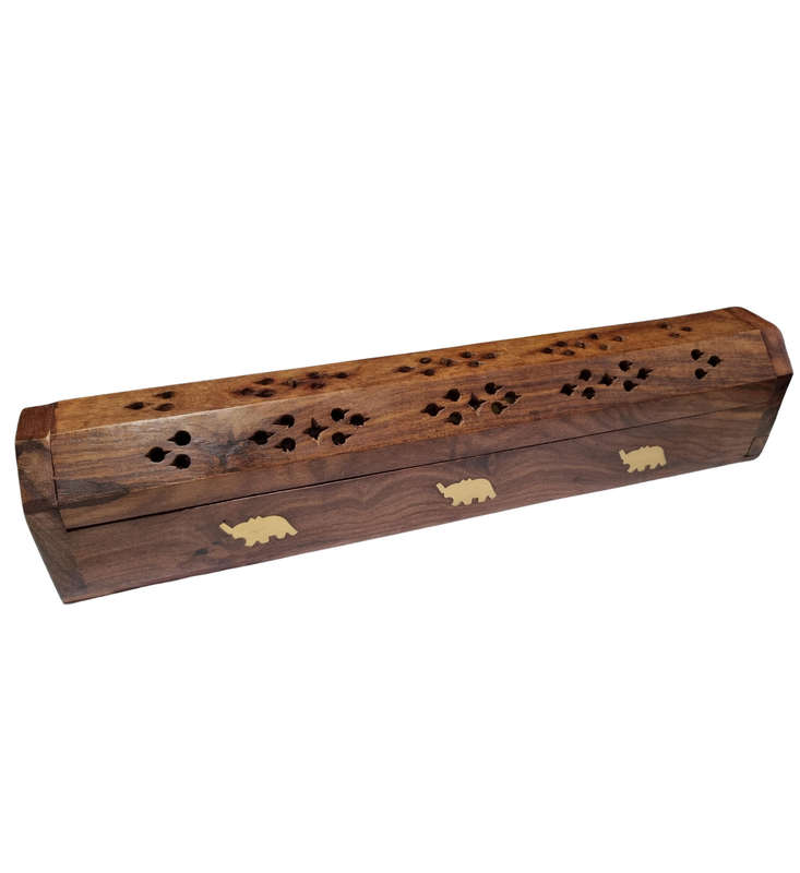 Wooden Incense Box Combo Starter Kit - White Sage (Elephant)