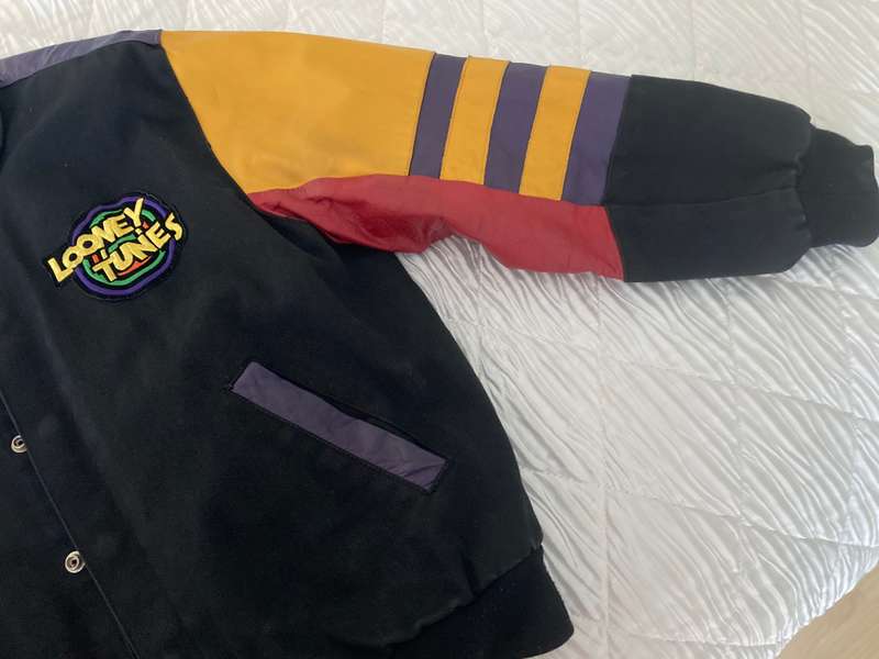 Designer Jacket-Looney Tunes-Bull Denim/Leather Jacket by Jeff Hamilton