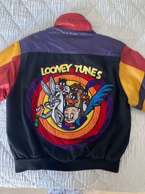 Designer Jacket-Looney Tunes-Bull Denim/Leather Jacket by Jeff Hamilton