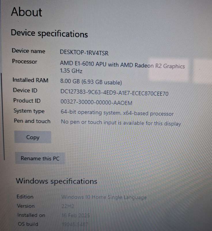 Dell Inspiron 3541 Laptop Rogueware 256GB SSD With AMD Radeon R2 Graphics 8GB Ram