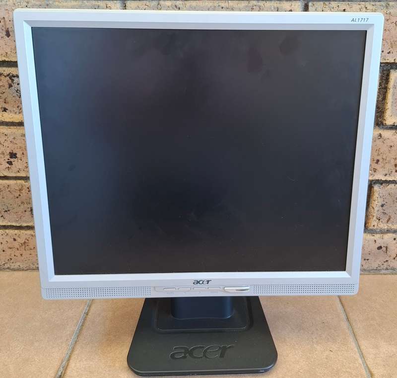 Acer AL1717 Monitor Including Power Adapter & VGA Cable