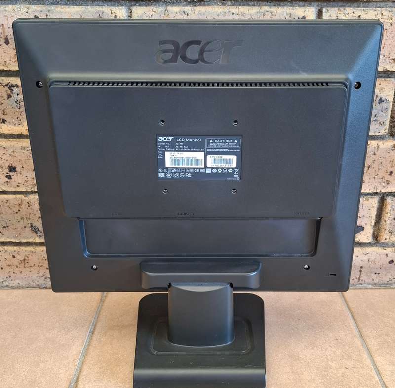 Acer AL1717 Monitor Including Power Adapter & VGA Cable