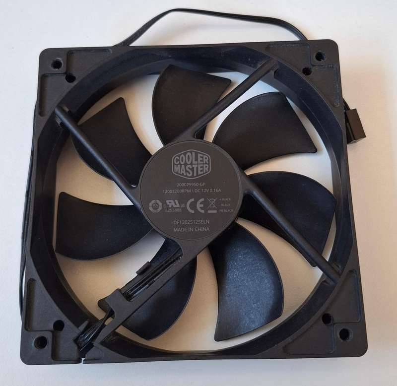 Cooler Master DF1202512SELN Desktop 120mm 3-Pin 12V Black Case Cooling Fan
