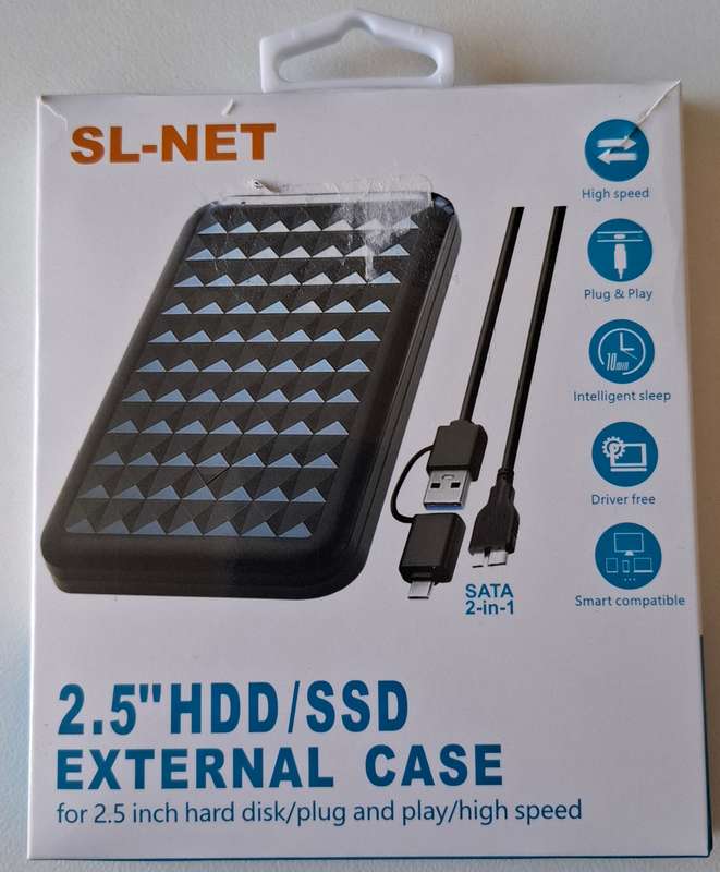 WD 1TB External Portable Hard Drive With USB C & USB3 Connector Cable