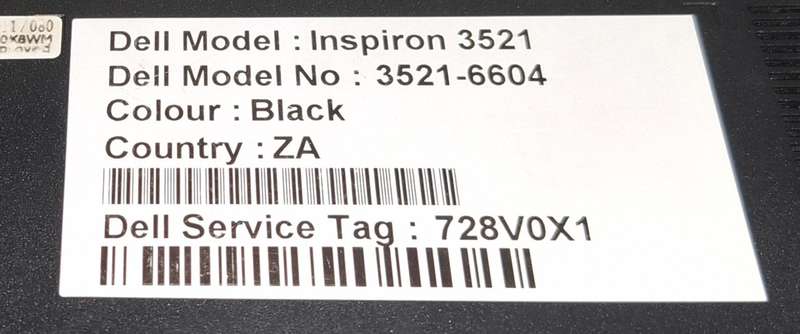 Dell Inspiron 3521 i3 2375M 1.5GHZ CPU 240GB Solid State Drive 4GB Ram Linux Mint Cinnamon