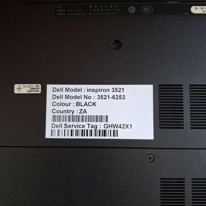 Dell Inspiron Laptop Intel Pentium 1.8GHZ CPU Model 3521 750GB Hard Drive