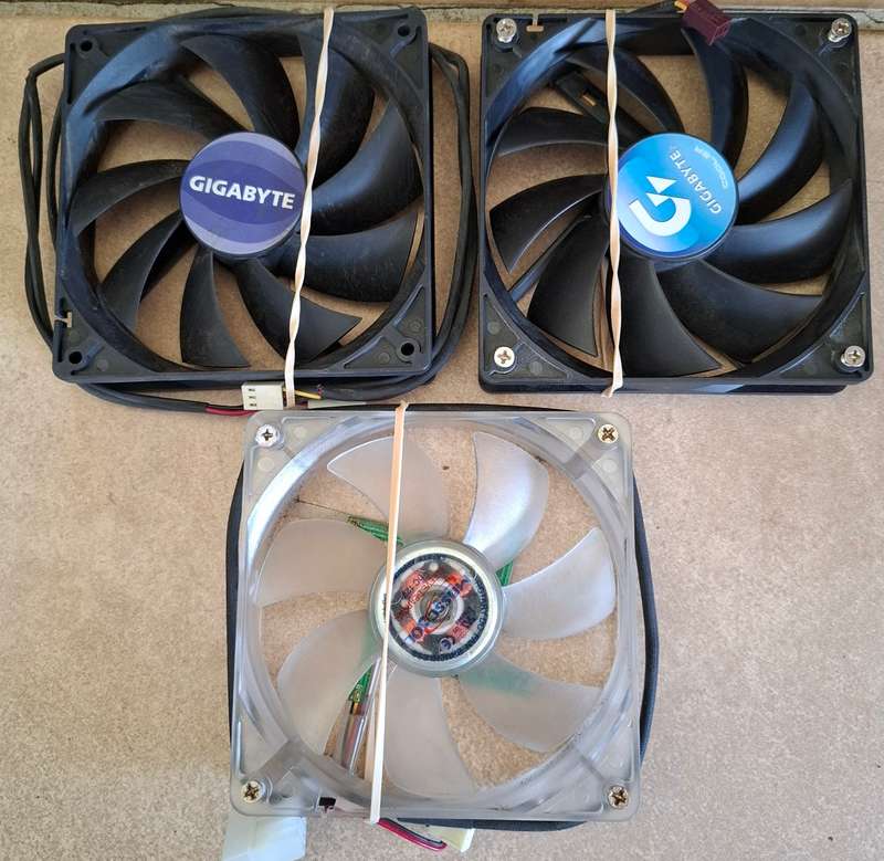 Set of Three Large Computer Case Fans