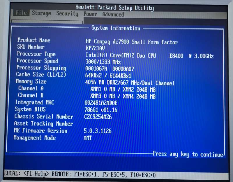 Hp Compaq dc7900 Small Form Factor PcIntel Core 2 Duo E8400 3GHZ 4GB Ram