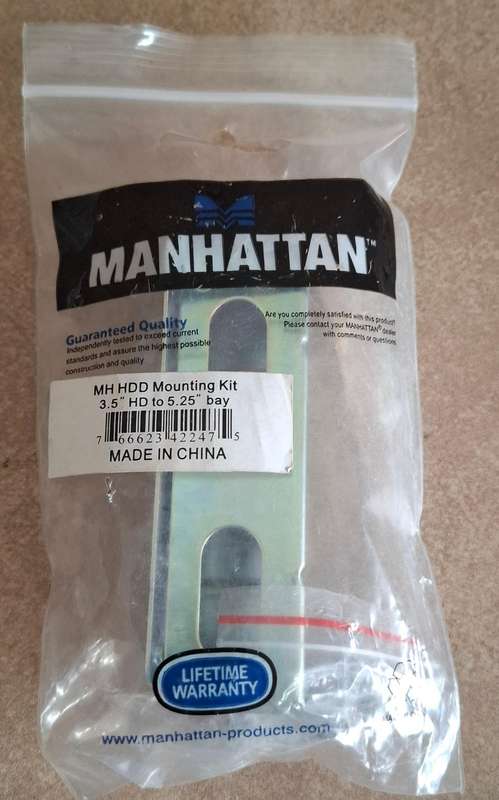 3.5" to 5.25" Hard Drive Bay Metal Mounting Bracket Adapter for 5.25" Internal Bay Drive
