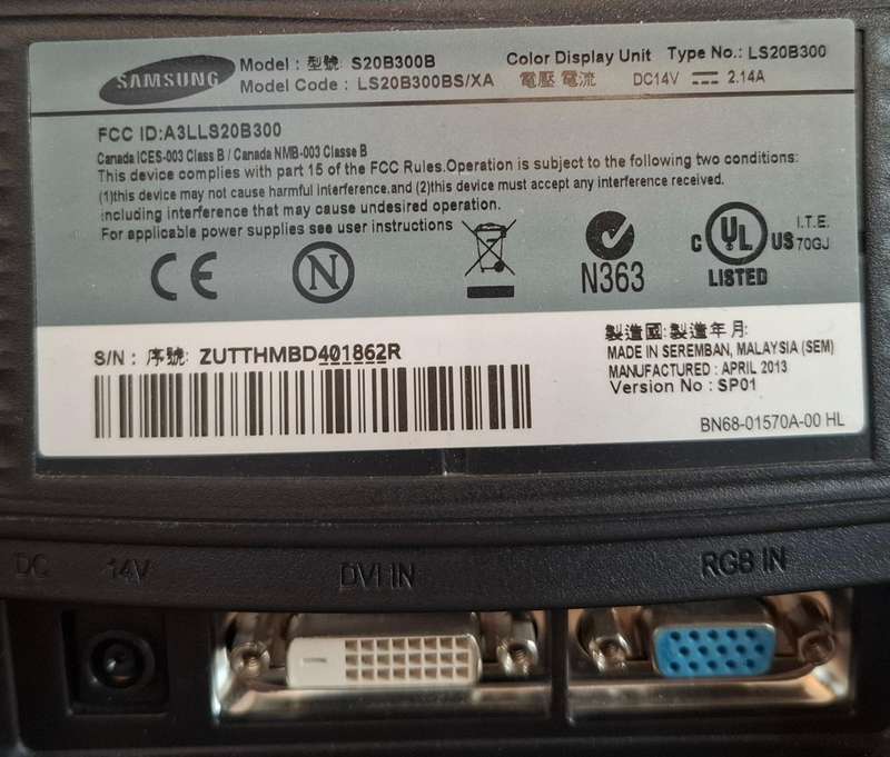 Samsung S20B300B Monitor