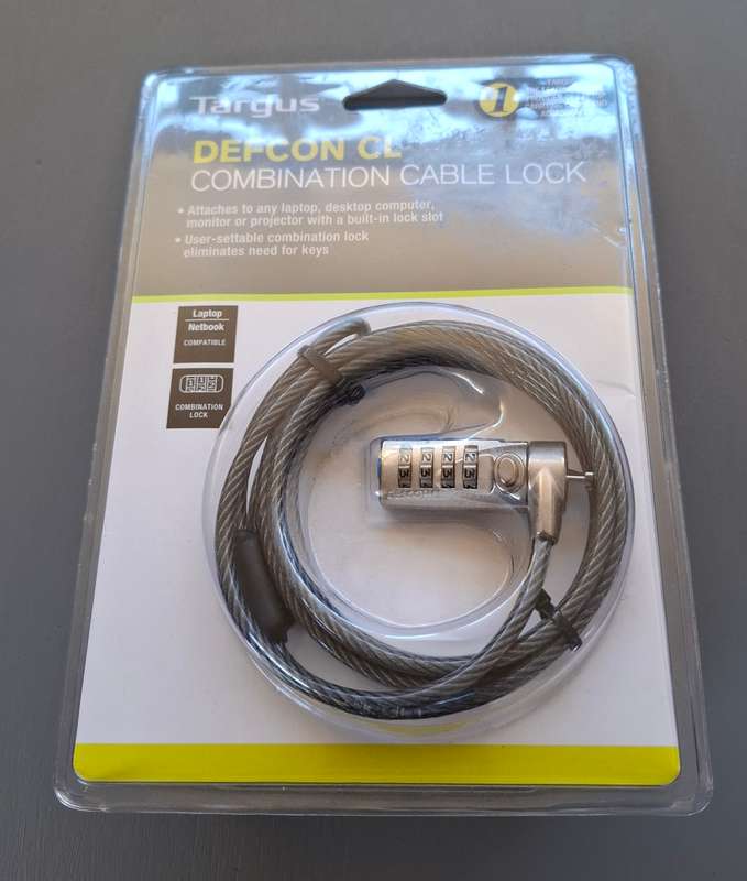 Targus Defcon CL Combination Lock 2M Cable Length