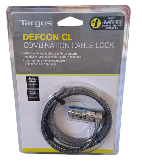 Targus Defcon CL Combination Lock 2M Cable Length