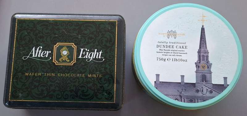 Set Of 2 Collectable Tins Dundee Cake Tin & After Eight Mint Tin