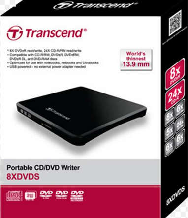 Transcend Portable External USB CD DVD Writer