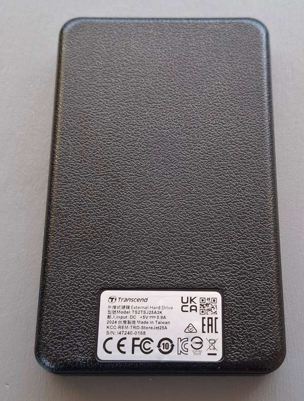 Transcend 2TB External Portable Hard Drive Model TS2TSJ25A3K