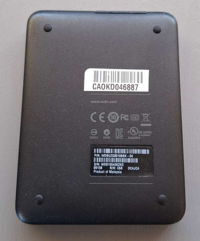 Western Digital 1TB External Portable Hard Drive