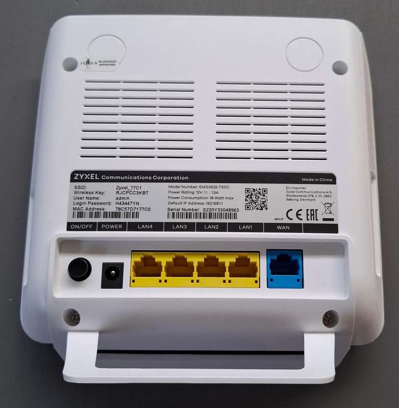 Zyxel EMG3525-T50C Fibre Router With USB File Sharing