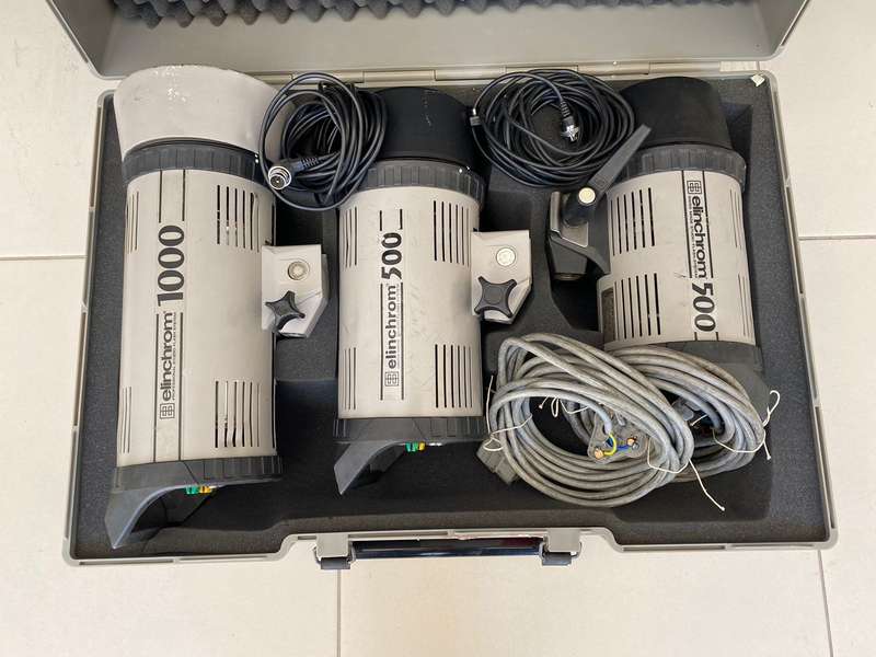 Photographic - Elinchrom studio flash set (2 suitcases - 6 lights)