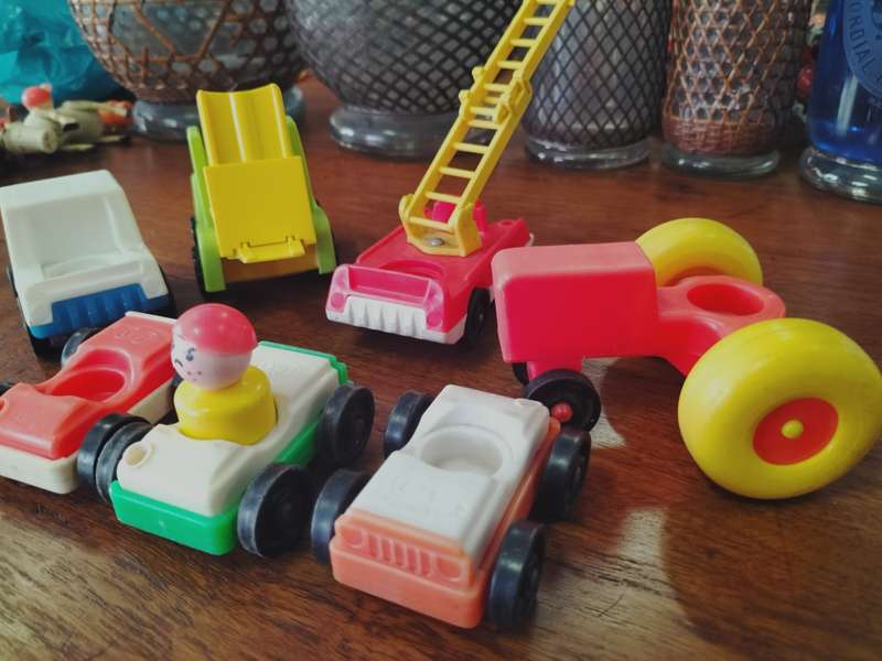 Vintage Fisher Price vehicles (x7)