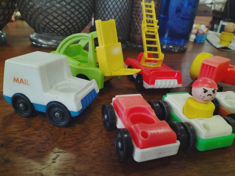 Vintage Fisher Price vehicles (x7)