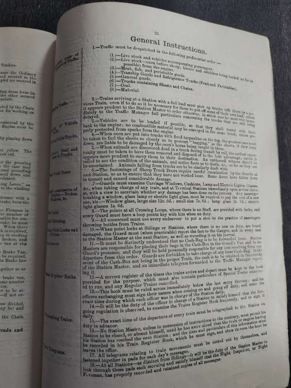 Orange Free State Railways - Time book (1897) - 27 pages