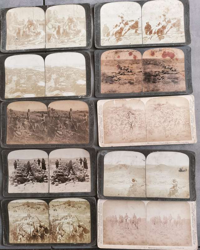 Anglo-Boer War Stereo photographs (x20) - not best condition