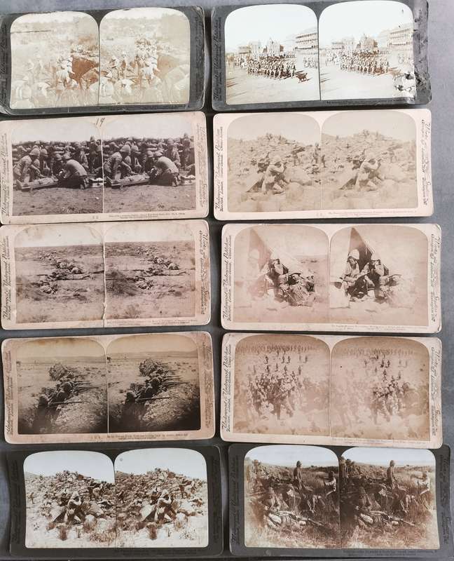 Anglo-Boer War Stereo photographs (x20) - not best condition