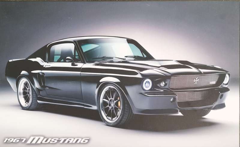 Mustang 1967 photograph on 4mm super wood (29,5 x 48cm)